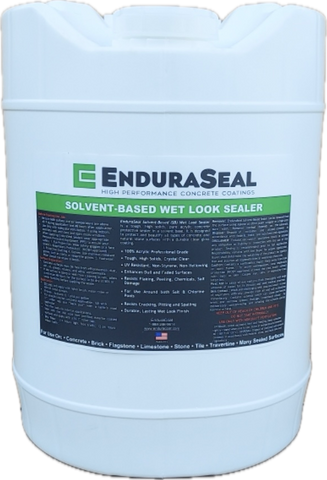 EnduraSeal 100% Acrylic "Wet Look" Semi Gloss Concrete Sealer Solvent Base - 5 Gallon - EnduraCoat